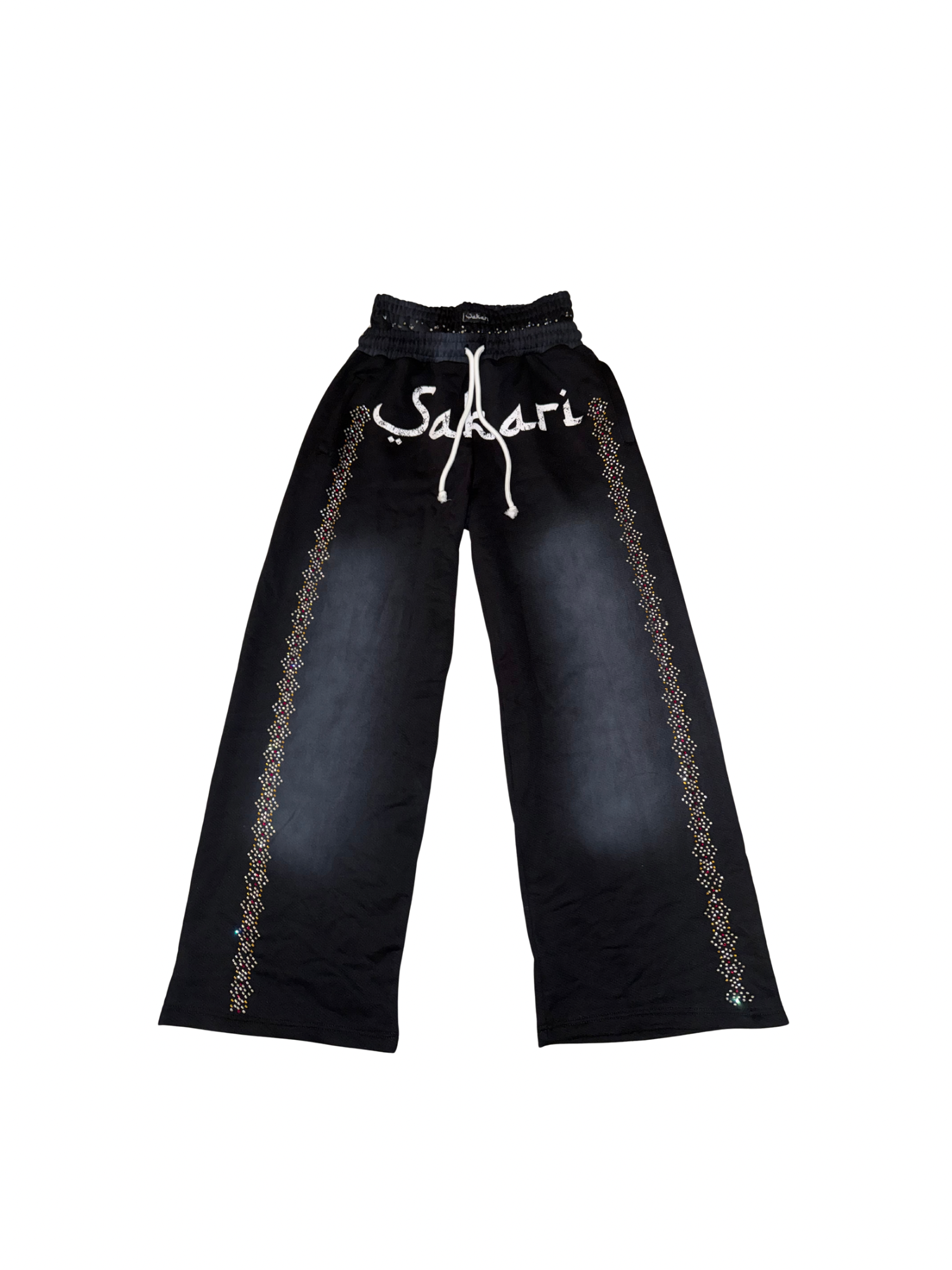 Sakari Rhinestone Stacked Sweatpants